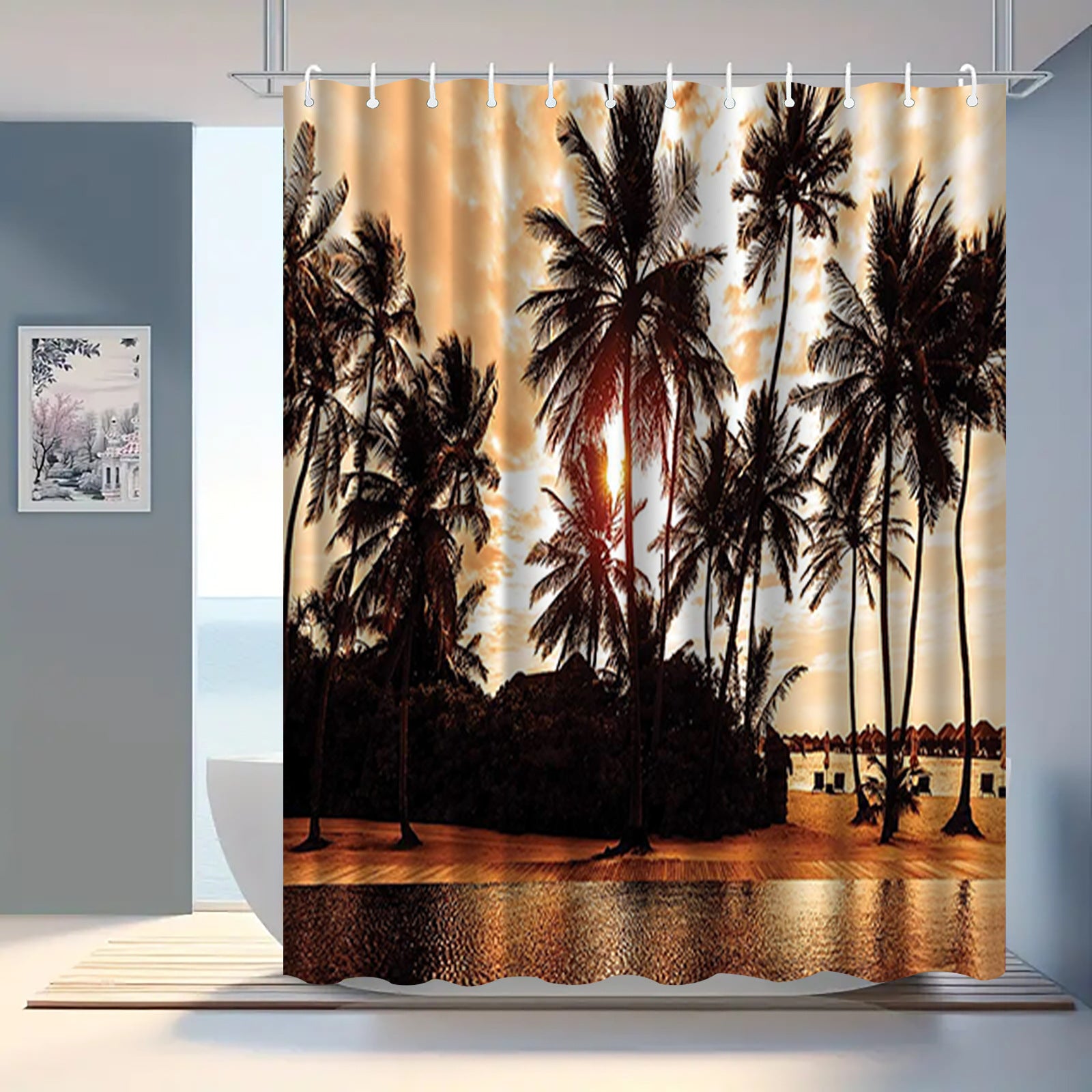 Bathroom shower curtain