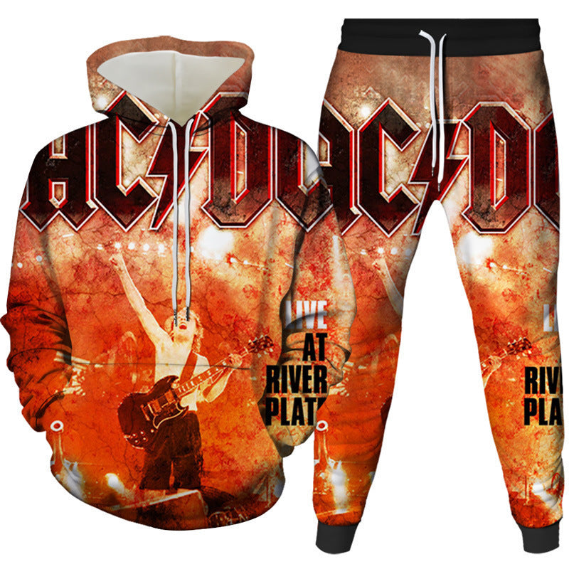 Men's 3D Digital Print Hooded Sweatshirt