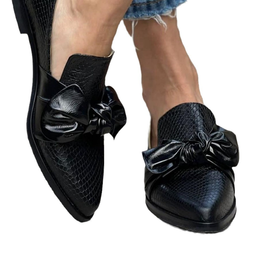 Women's Pointed Toe Buckle Casual Flat Shoes