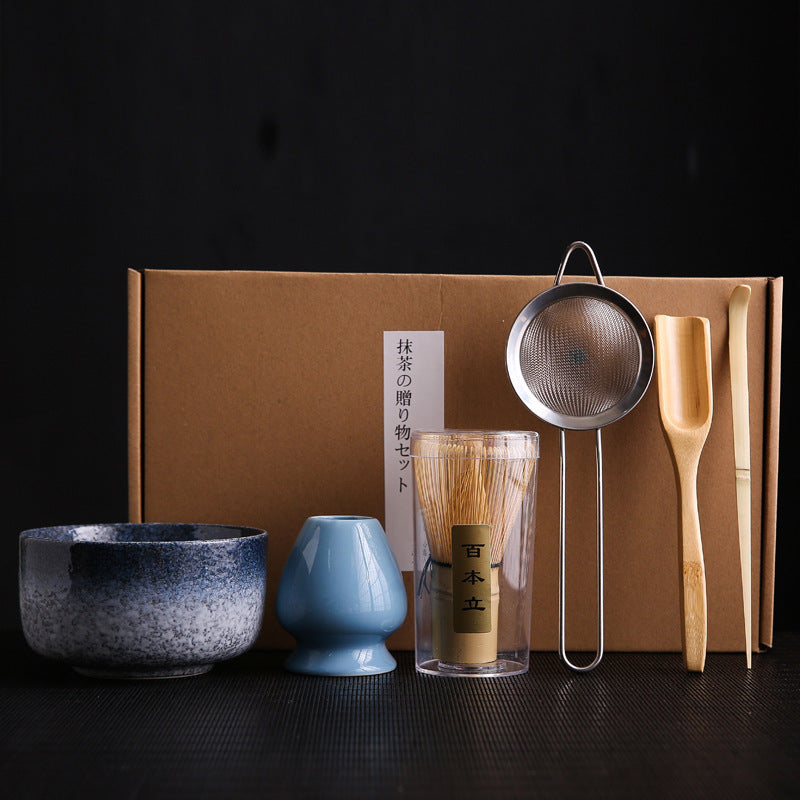 Kiln-Change Ceramic Matcha Tea Whisk Set
