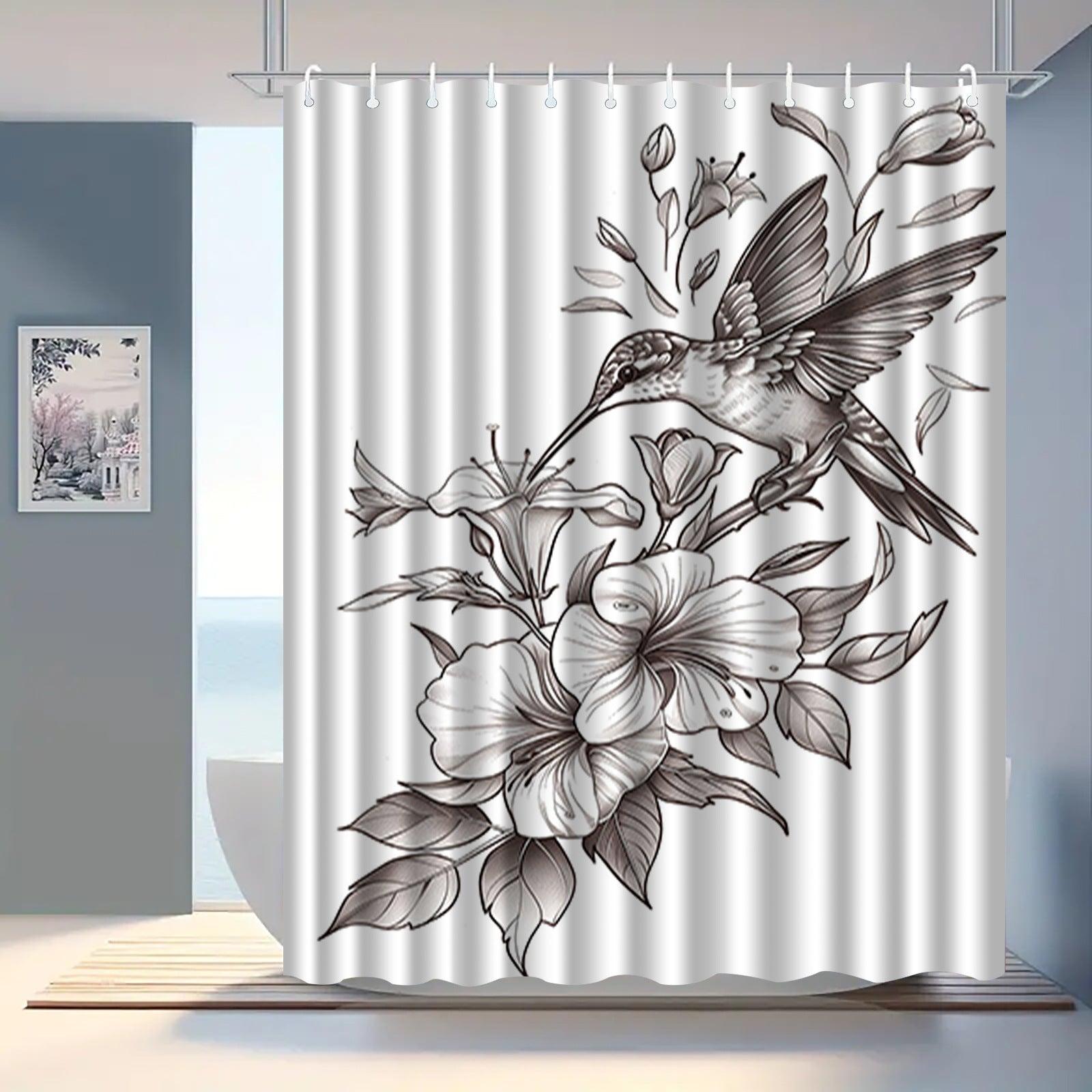 Bathroom shower curtain