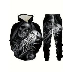 Men's 3D Digital Print Hooded Sweatshirt