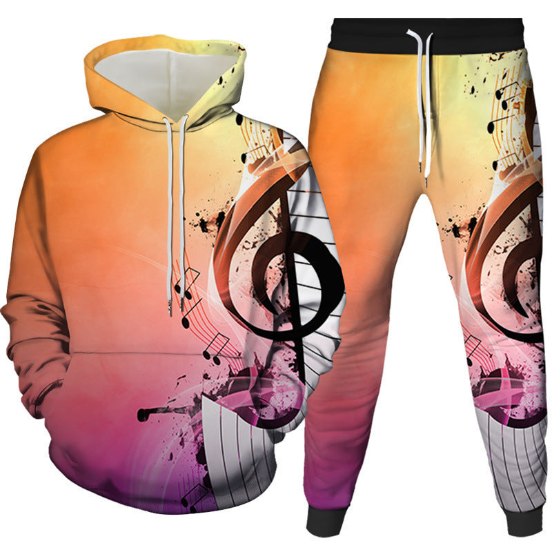 Men's 3D Digital Print Hooded Sweatshirt