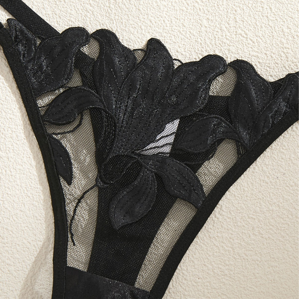 Large Size Intimates Transparent Flower Embroider Sexy