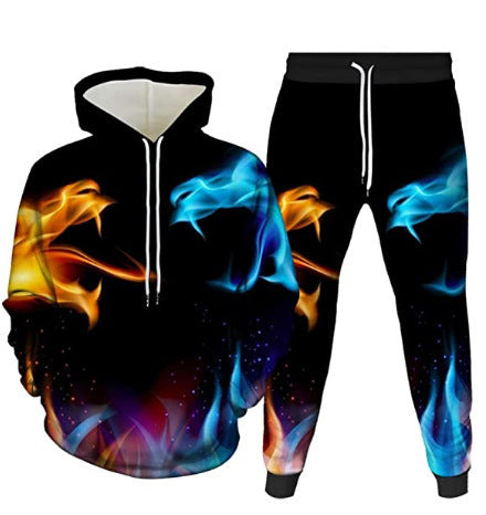 Men's 3D Digital Print Hooded Sweatshirt