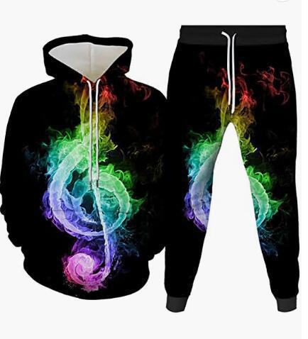 Men's 3D Digital Print Hooded Sweatshirt